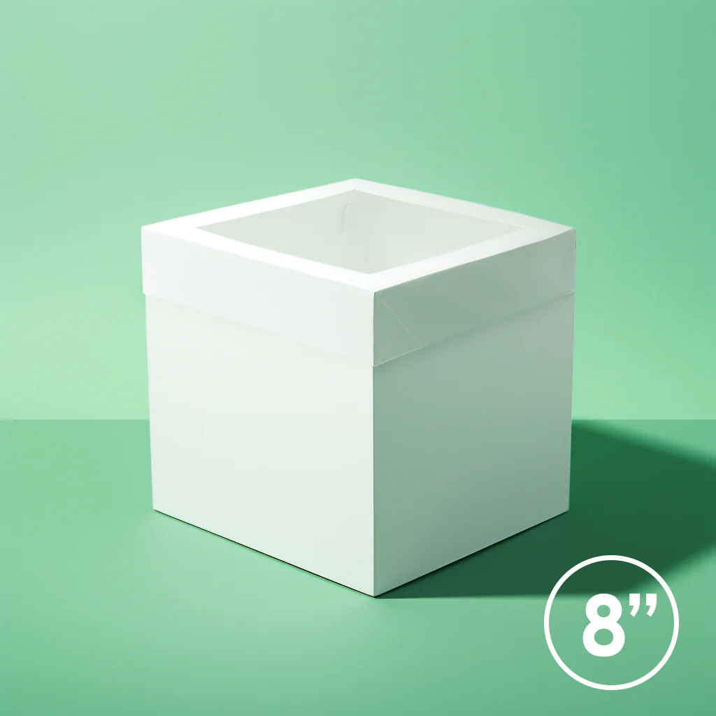 8" x 8" x 8" Tall Cake Box with Window