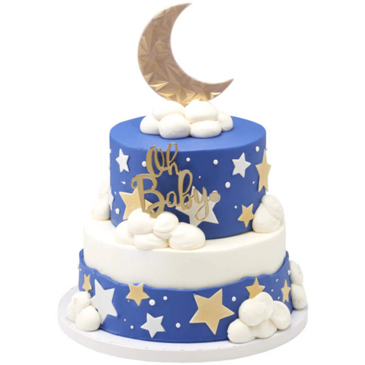 Acrylic Oh Baby Cake Topper Gold - Image 2