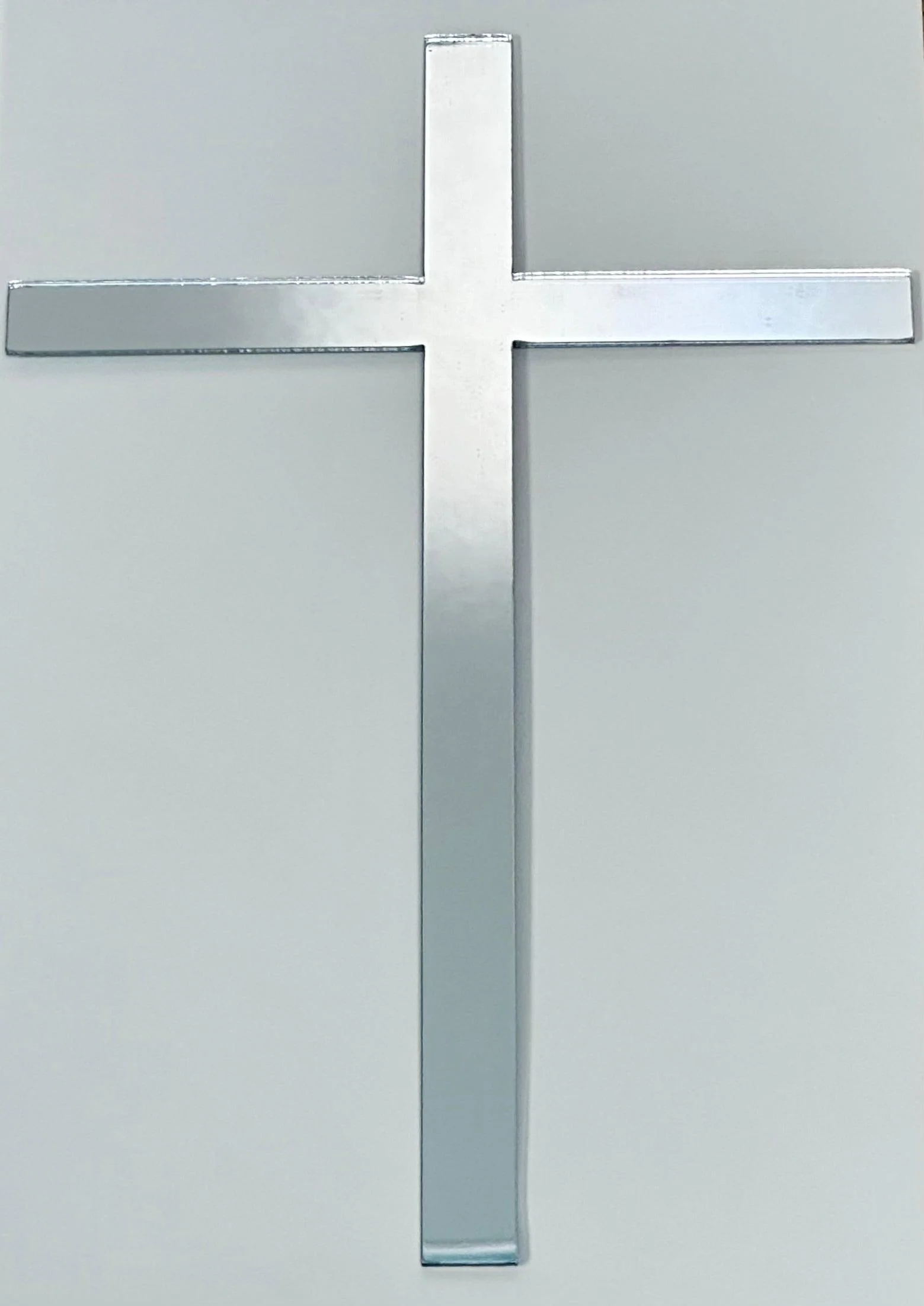 Acrylic Silver Cross Cake Topper Layon