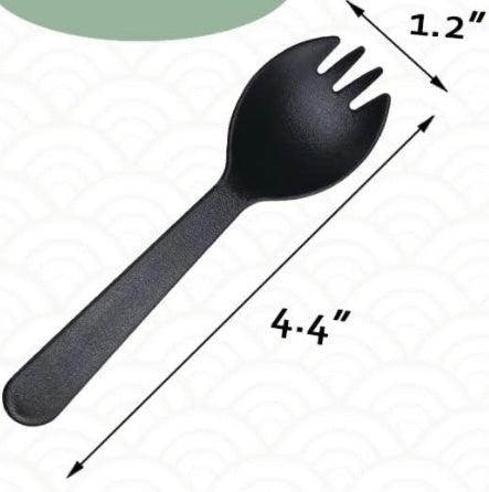 Black Dessert Spoons 10 pack - Image 2