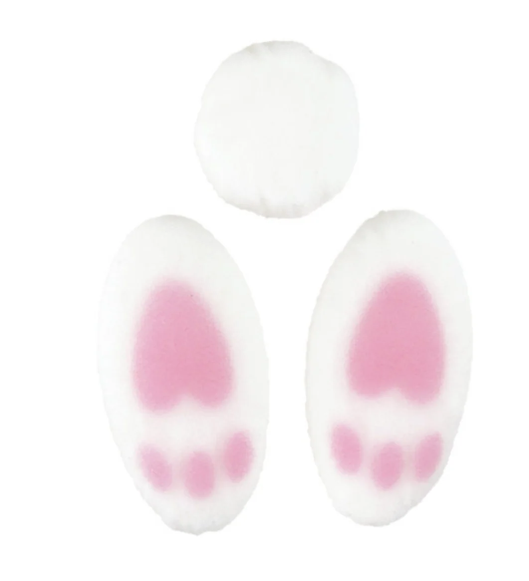 Bunny Tails and Toes Assortment Dec-Ons® Decorations 3 PCS