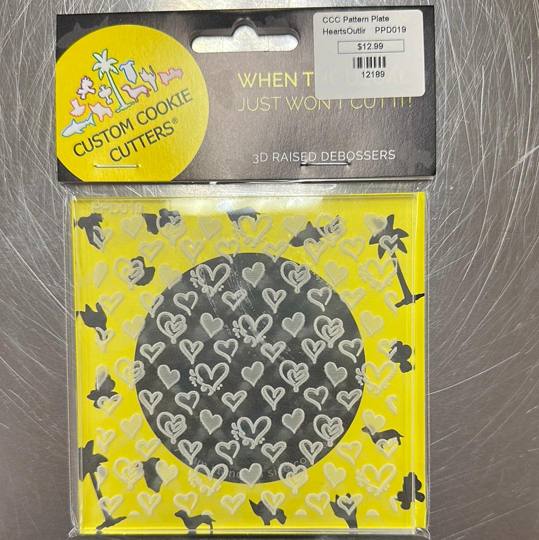 CCC Pattern Plate Hearts Outline Pattern Plate - Image 2