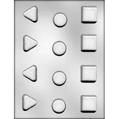 Chocolate Mold Petit Four Triangle, Circle, Square
