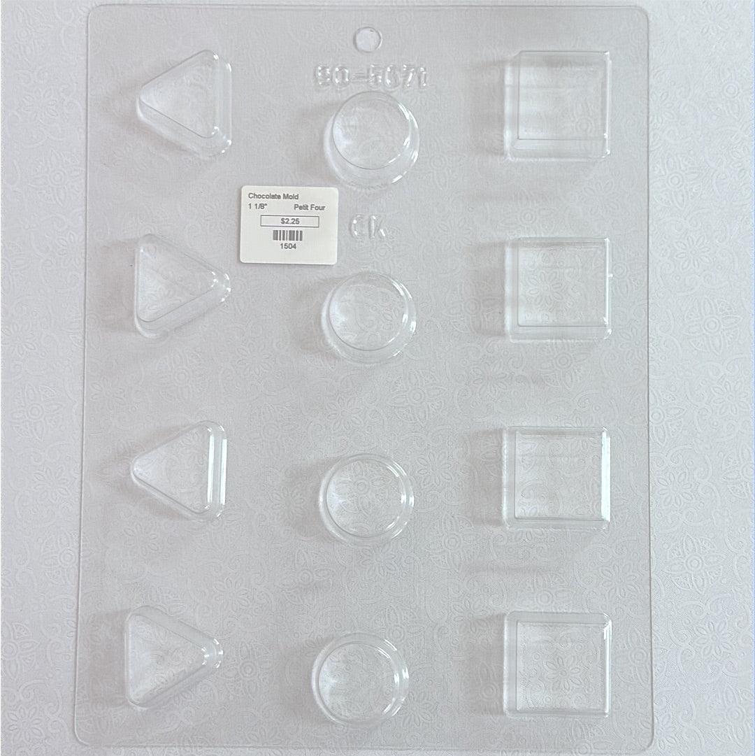 Chocolate Mold Petit Four Triangle, Circle, Square - Image 2