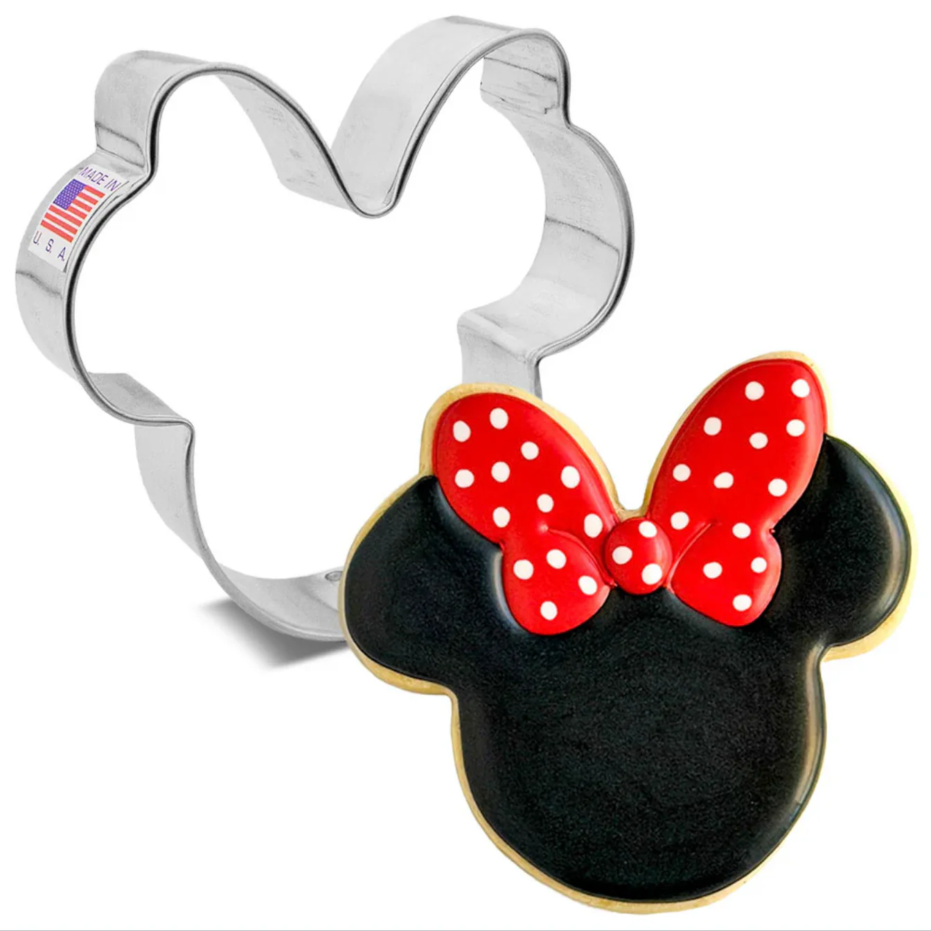 Cookie Cutter Girl Mouse Head w/ Bow 3.5" - Image 2