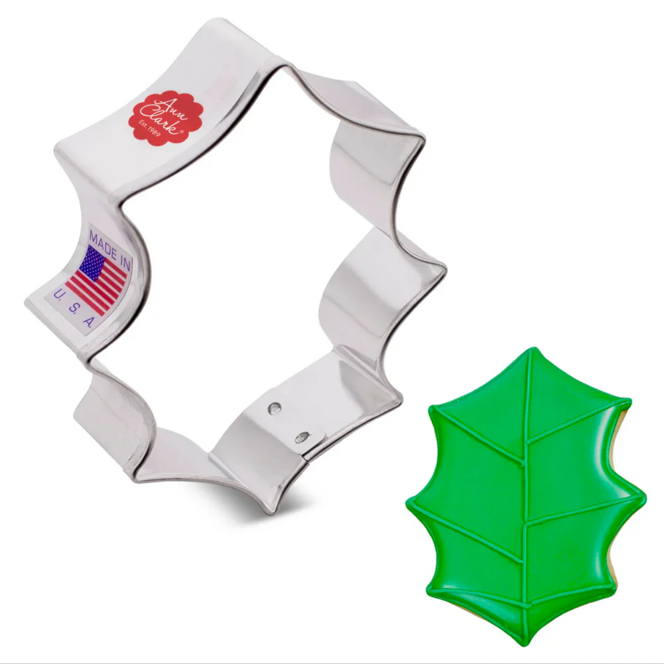 Cookie Cutter Holly Leaf 3” - Image 2
