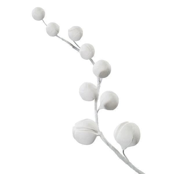 Gum Paste Flowers White Berry Spray