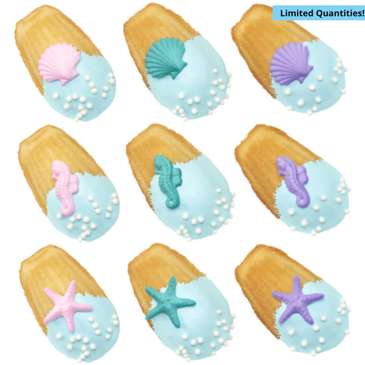 Dec On Shimmer Sea Assortment Seahorse , Starfish and Shells 3pk - Image 3