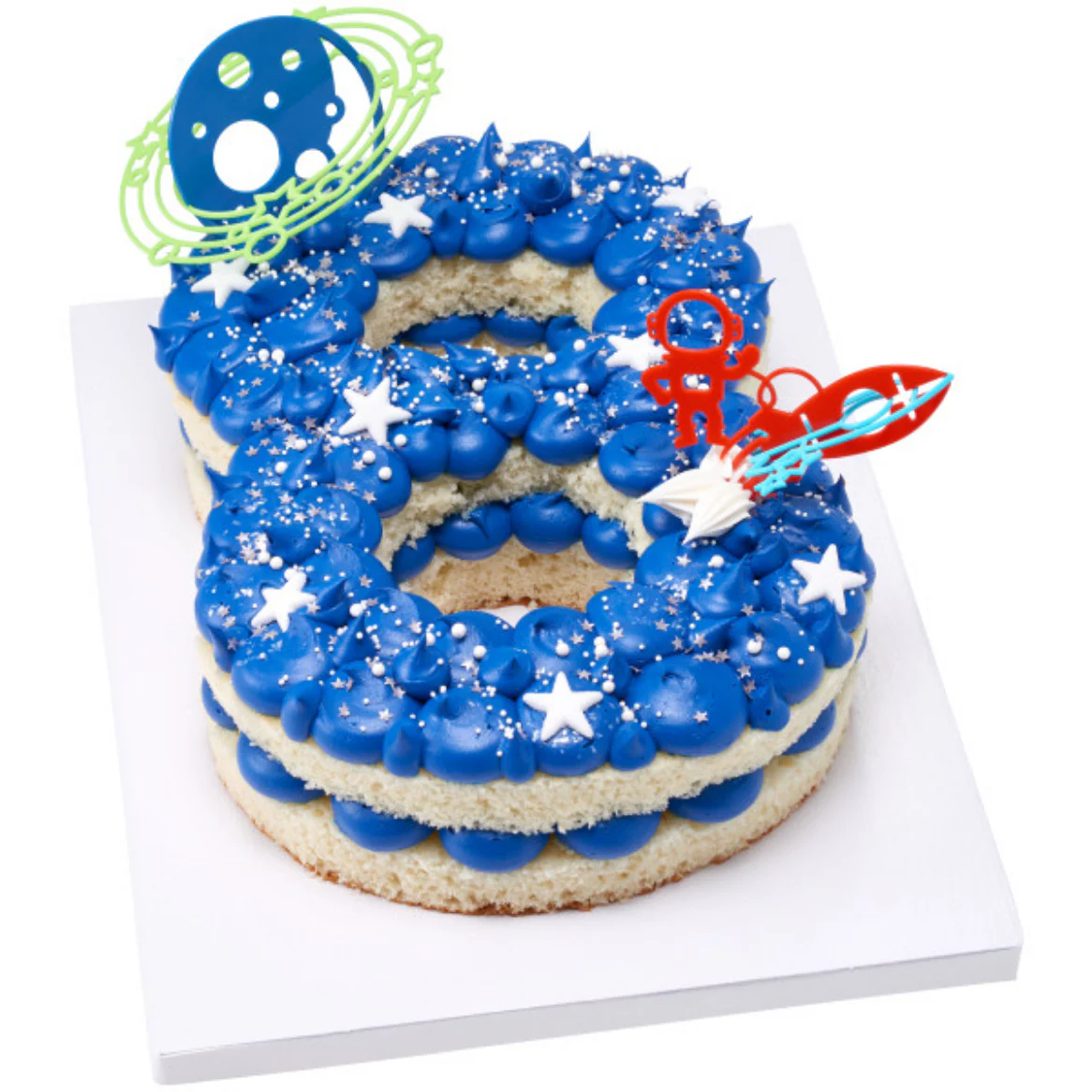 Dec On White Stars 6PCS - Image 2