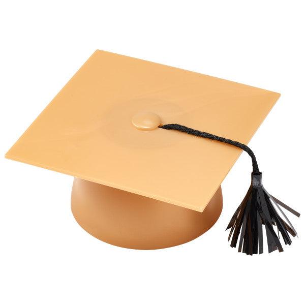 Plastic Gold Grad Cap Cake Topper
