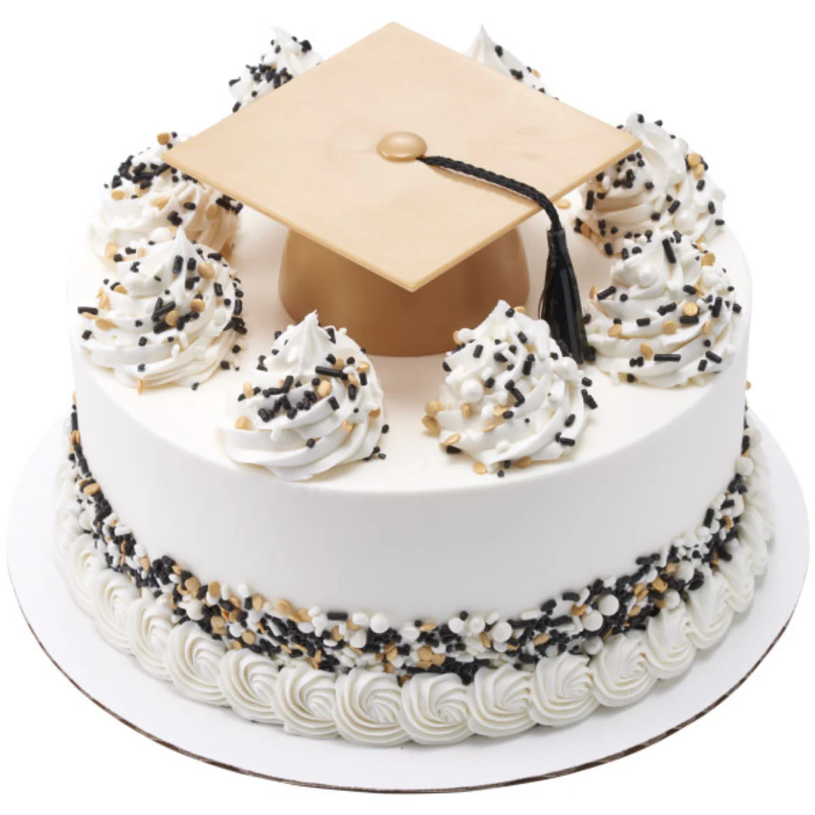 Plastic Gold Grad Cap Cake Topper - Image 3