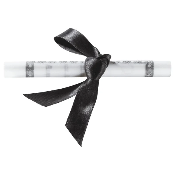 Graduation Diploma with Black Ribbon Layon
