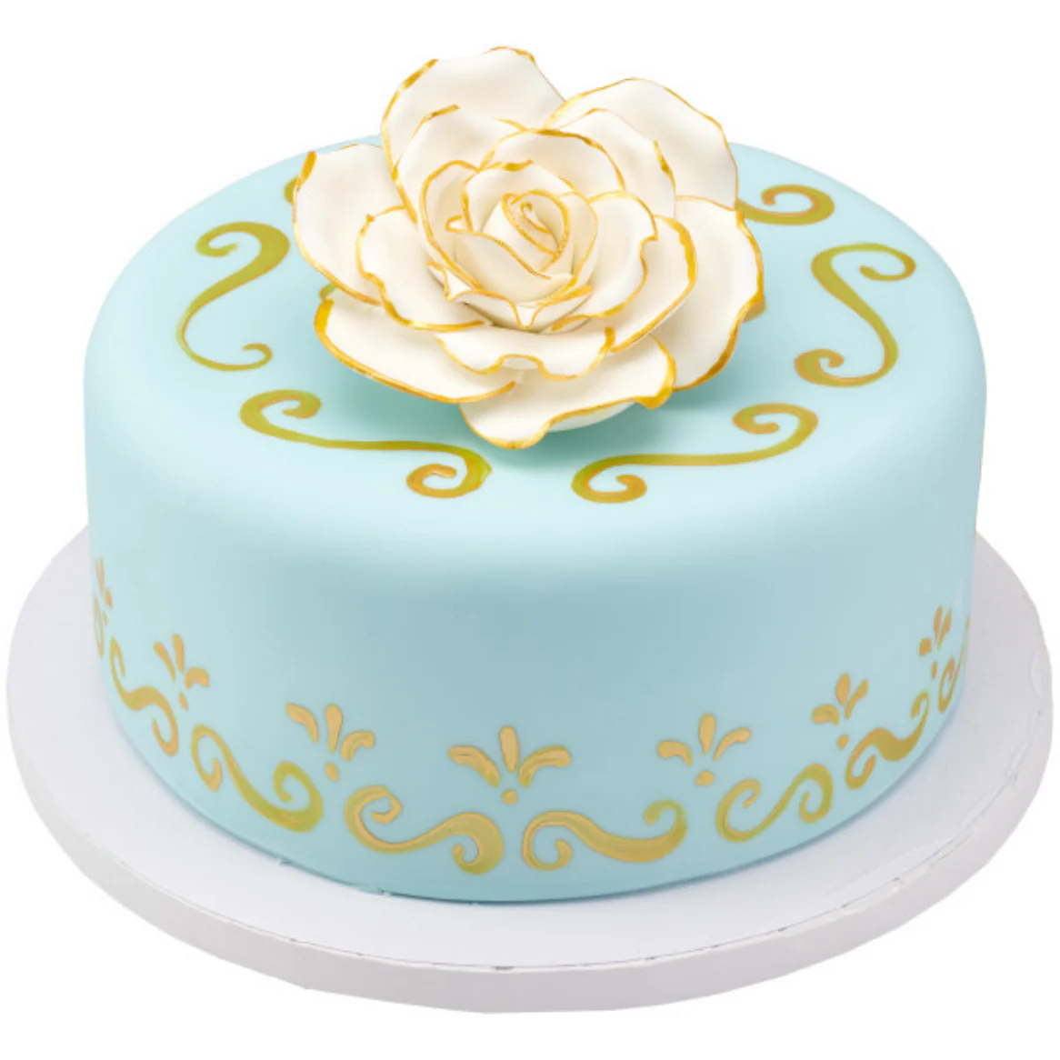 Gum Paste White Rose 2.5" - Image 2