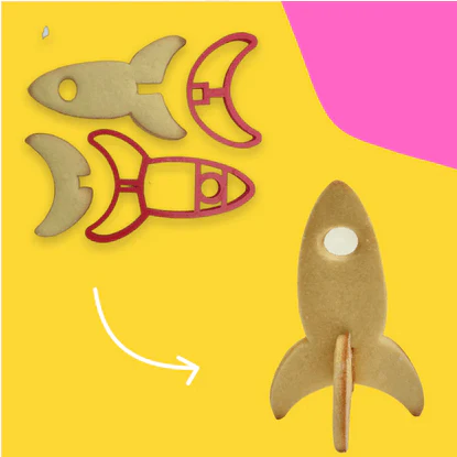 Hattie & Mouse Cutter 3D Rocket Ship - Image 2