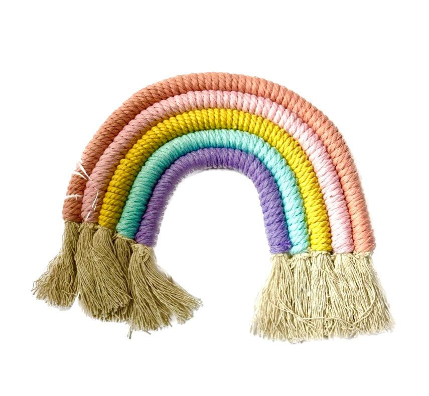 Large Boho Rainbow Cake Topper Pastel - Image 2