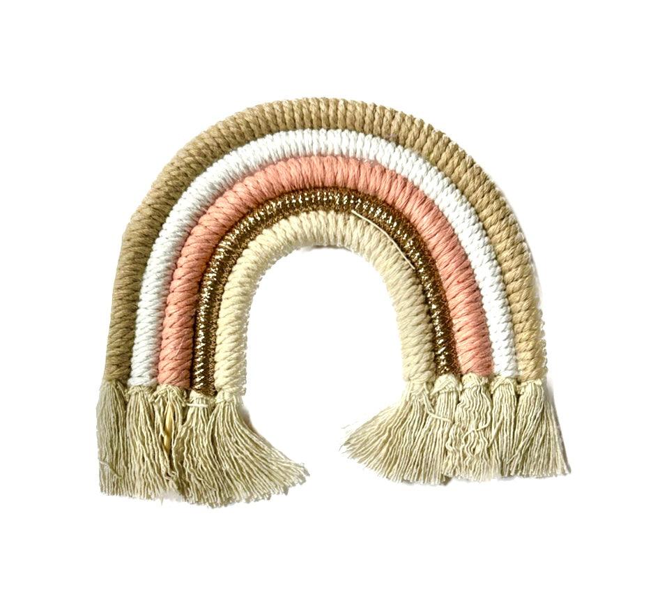 Large Boho Rainbow Cake Topper Natural - Image 2