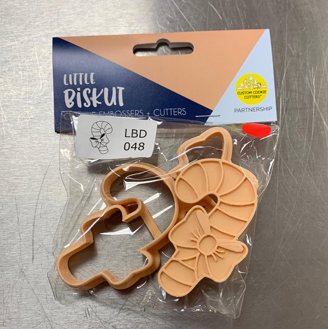 Little Biskut Cutter Set Candy Cane Cutter & Embosser Mini - Image 3