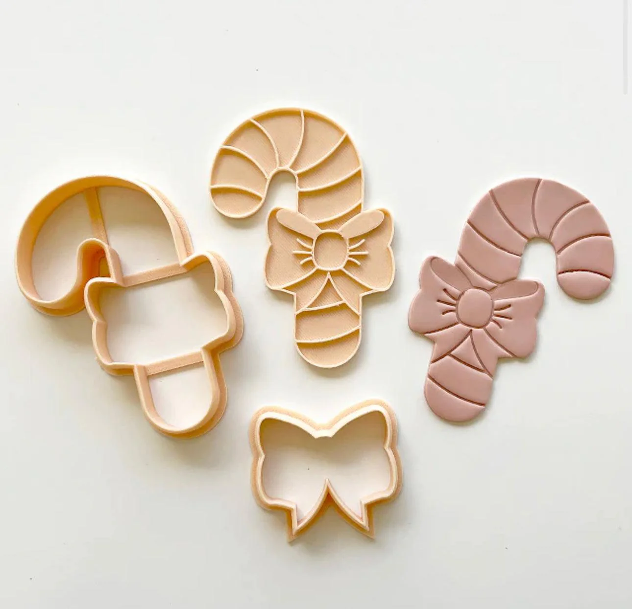 Little Biskut Cutter Set Candy Cane Cutter & Embosser - Image 2