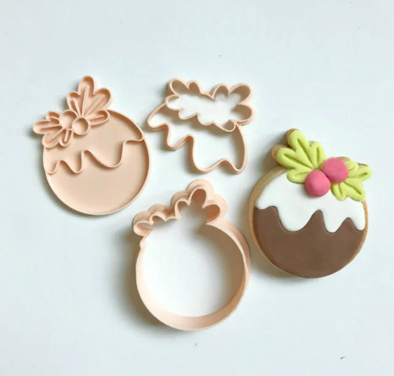 Little Biskut Cutter Set Mini Christmas Pudding Cutter & Embosser - Image 2