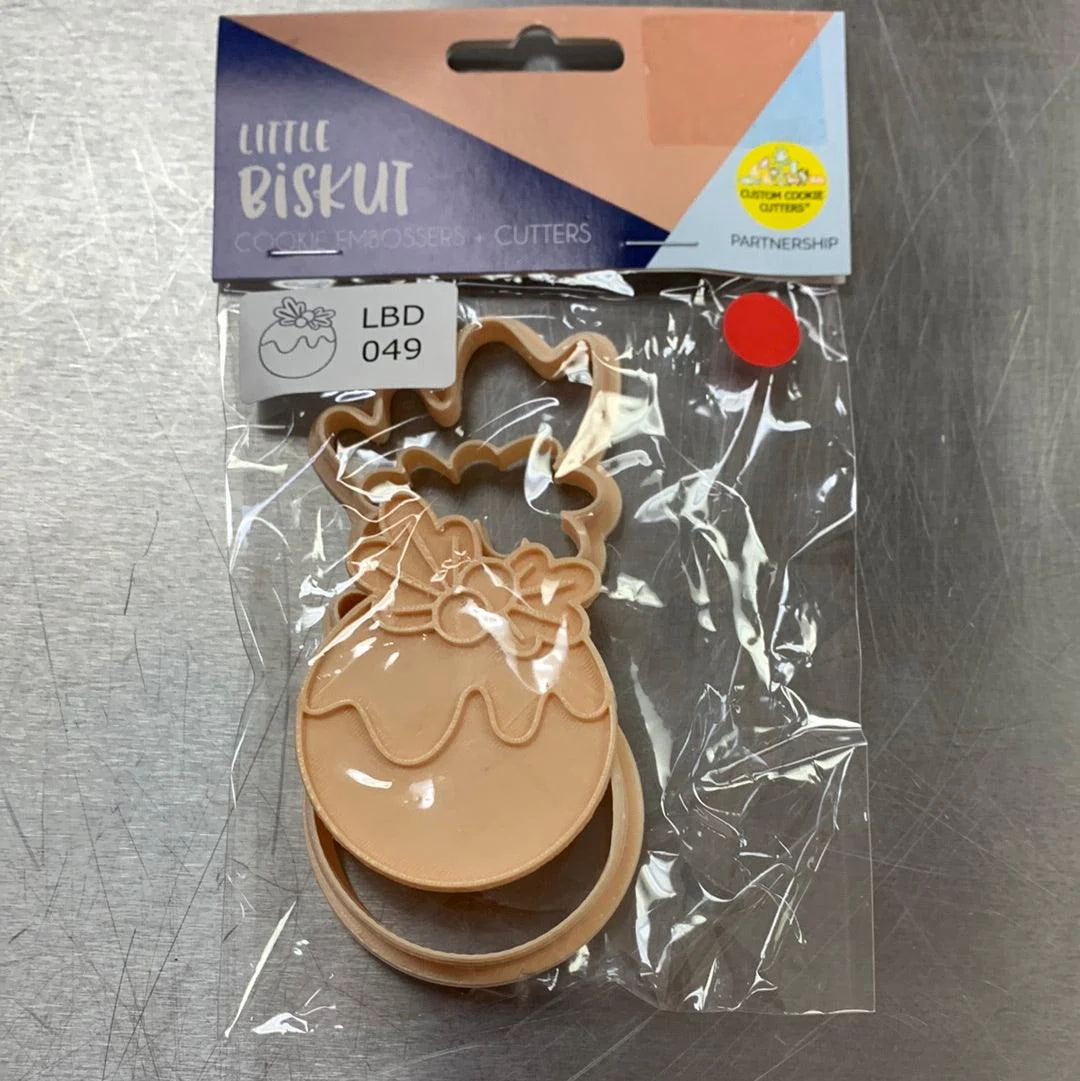 Little Biskut Cutter Set Mini Christmas Pudding Cutter & Embosser - Image 3