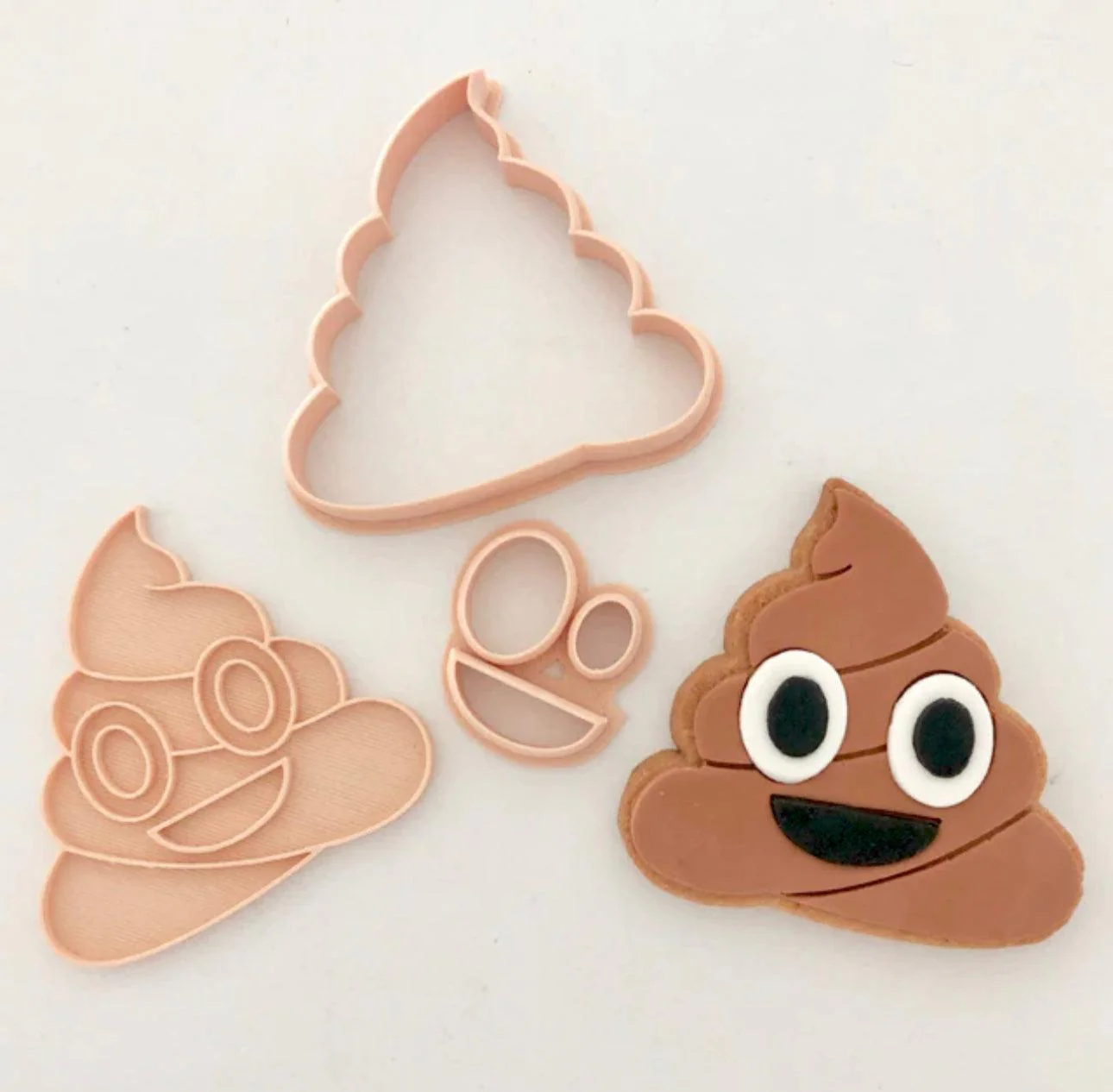 Little Biskut Cutter Set Mini Poop Emoji Stamp & Cutter - Image 2