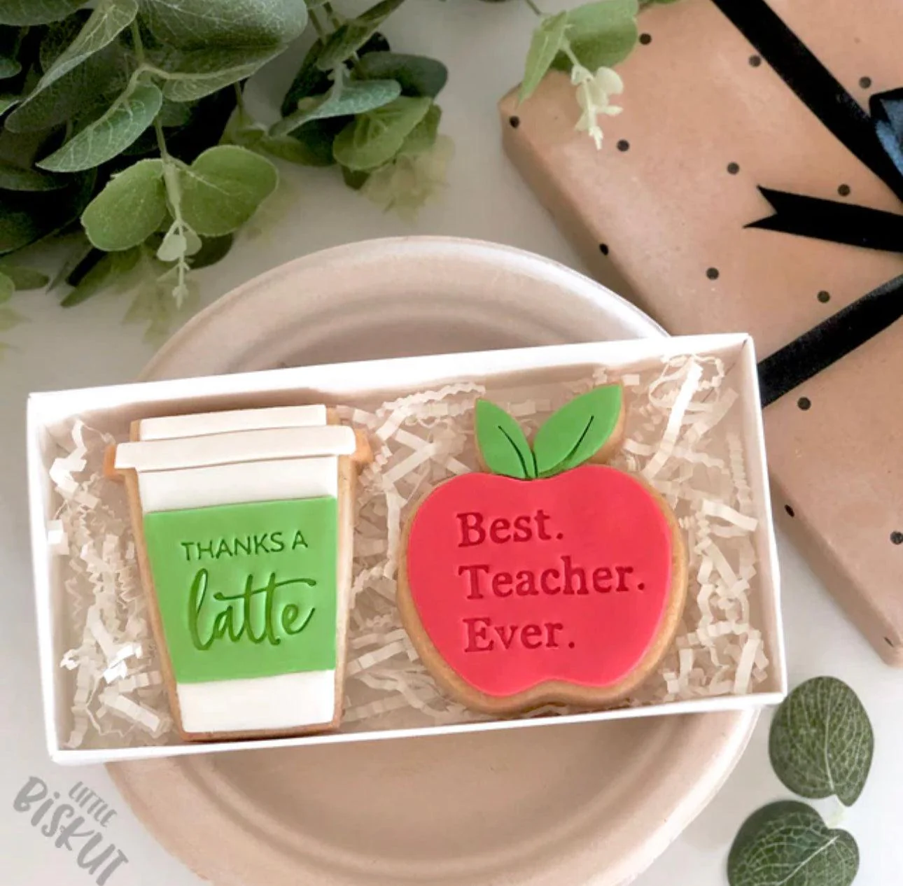 Little Biskut Cutter Set Thanks a Latte Cup Stamp & Cutter - Image 2