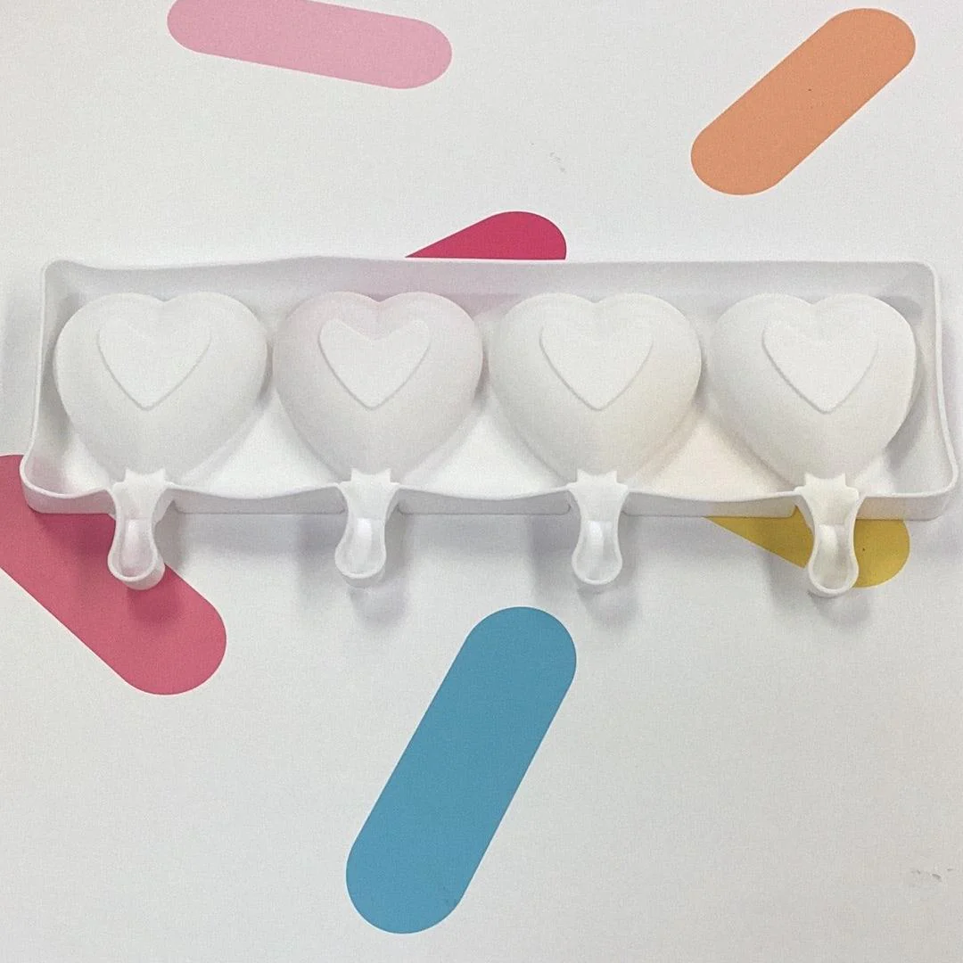 Silicone Mold Cakesicle Plain Heart 4pcs