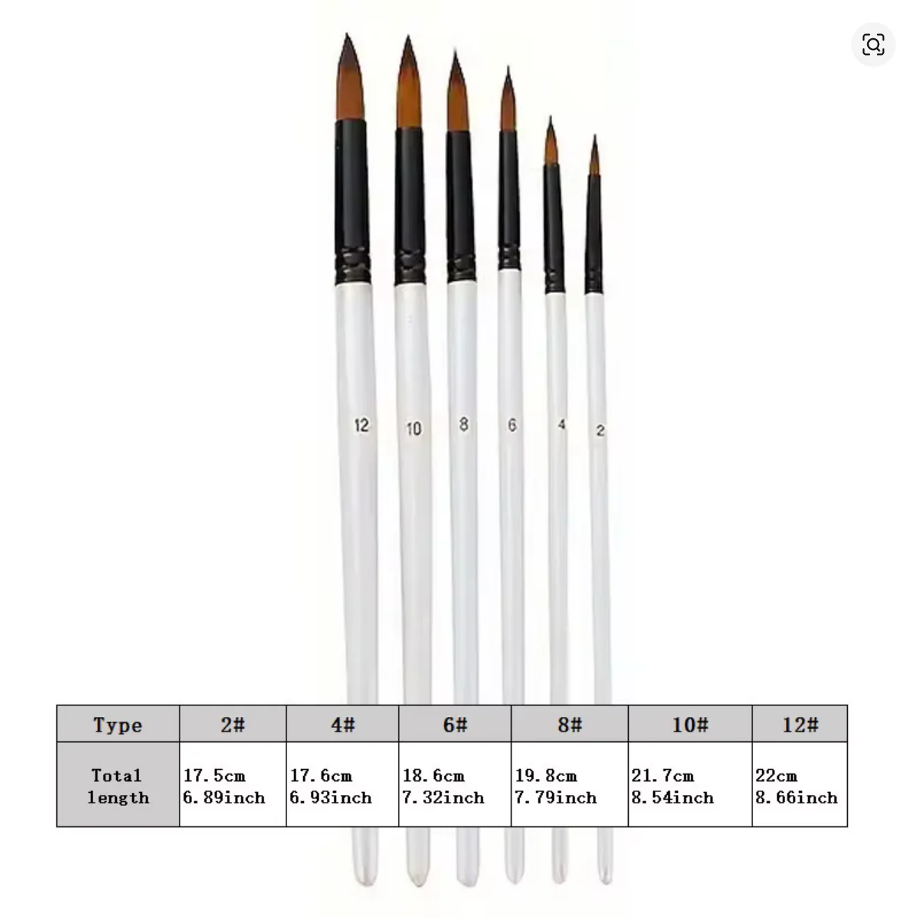 Pointed Round #2 Brush