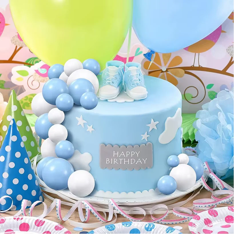 Red Ball Cake Topper 5 Pcs - Image 3