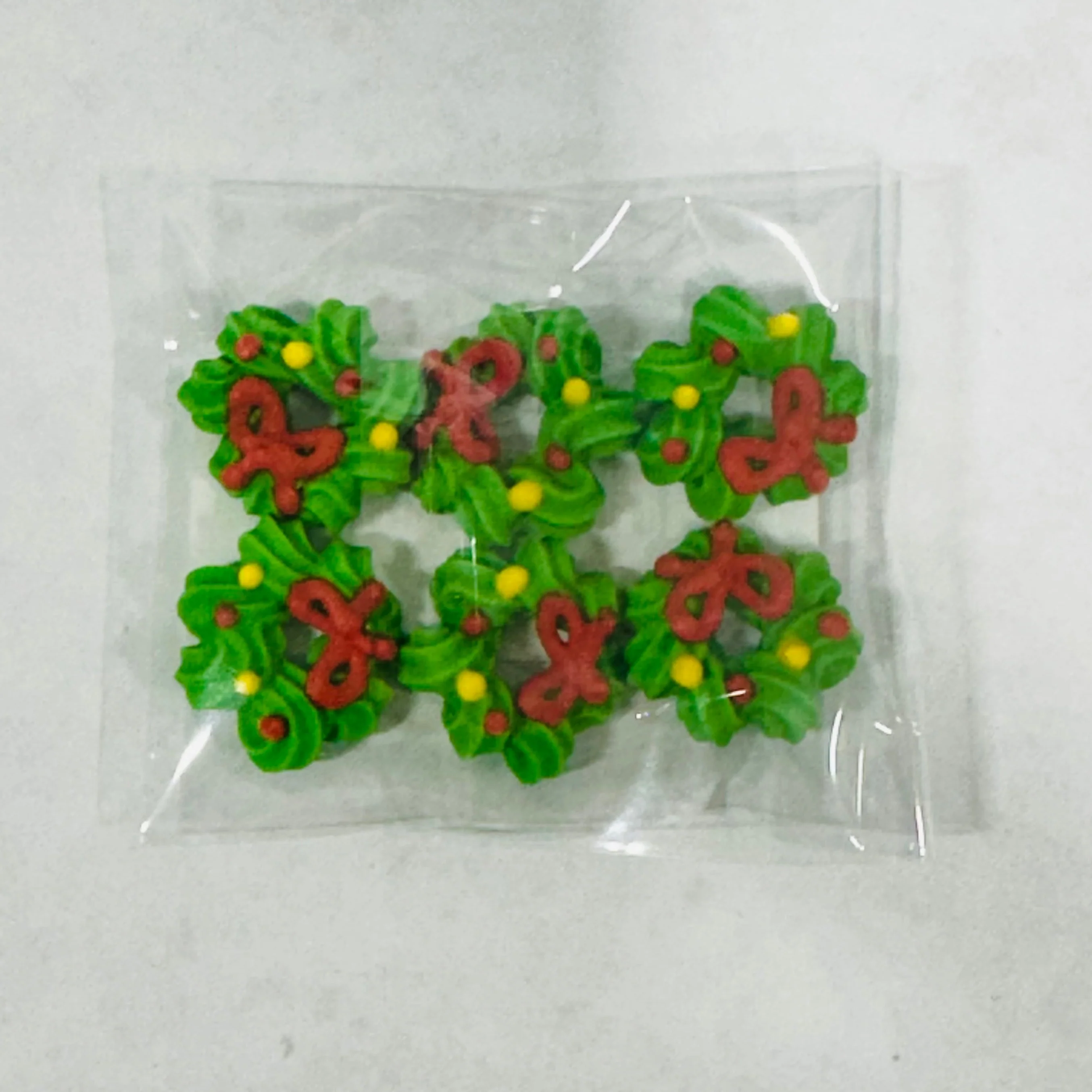Royal Icing Mini Wreath w/ Bow 6pcs - Image 3