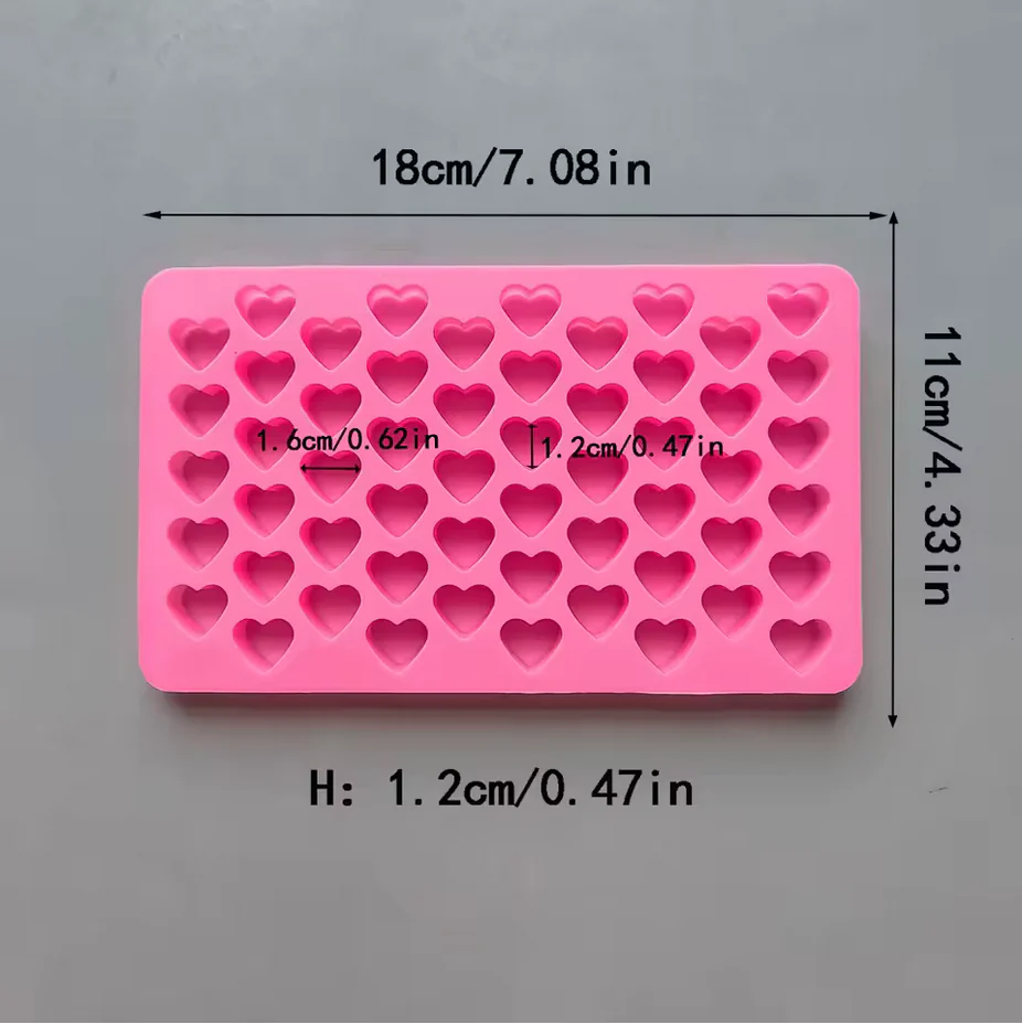 Silicone Mold 3D Mini Heart 55 Cavity - Image 2