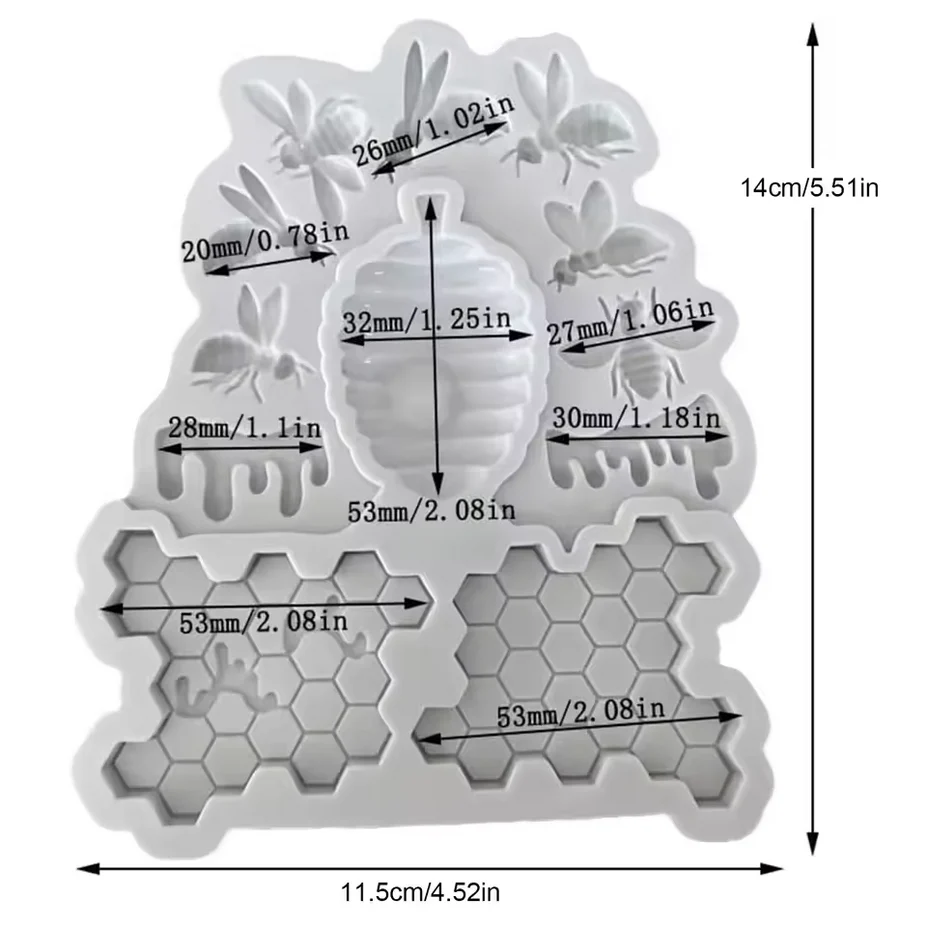 Silicone Mold Honeycomb and Bees - Image 2