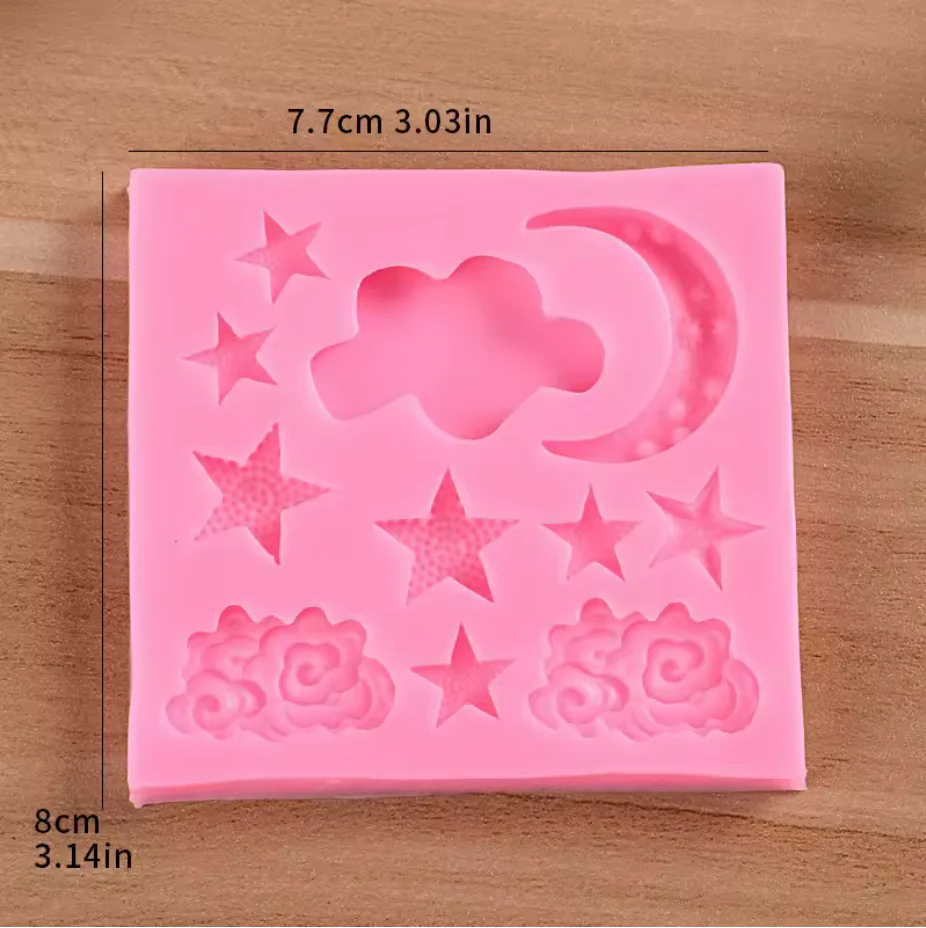 Silicone Mold Moon, Cloud, Stars - Image 2