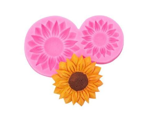 Silicone Mold Sunflower 2pcs