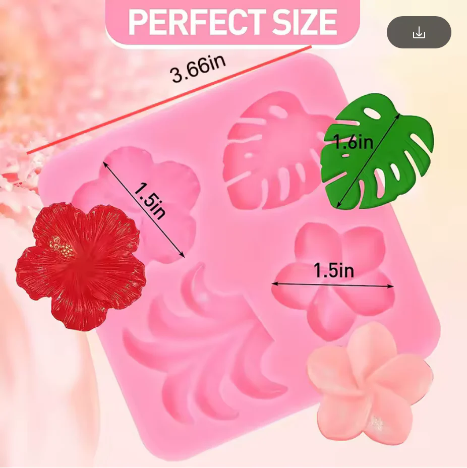 Silicone Mold Tropical Flowers - Image 2