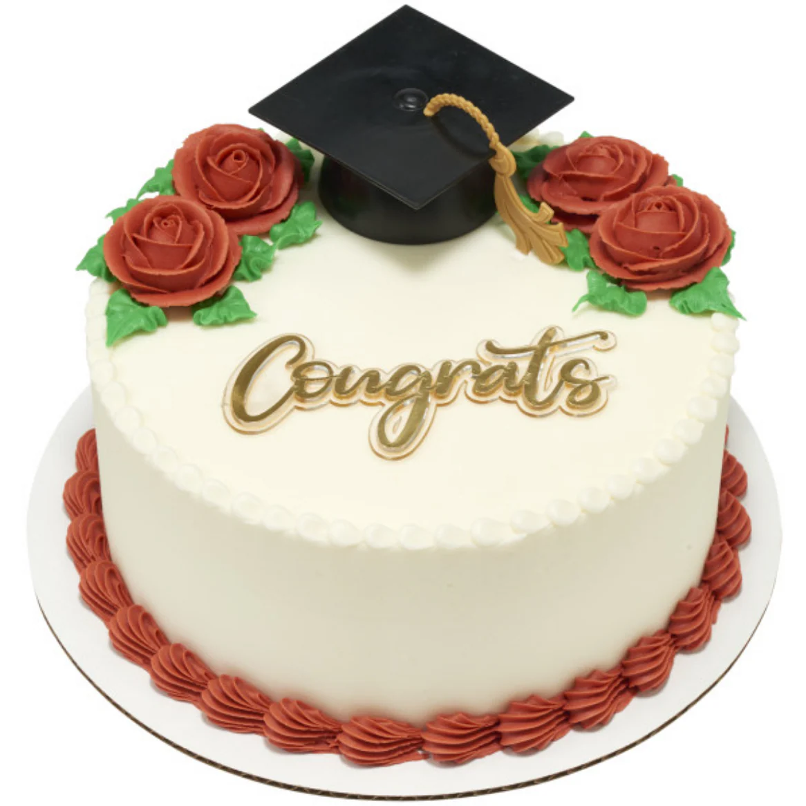 Small Plastic Black Grad Cap Cake Topper - Image 2