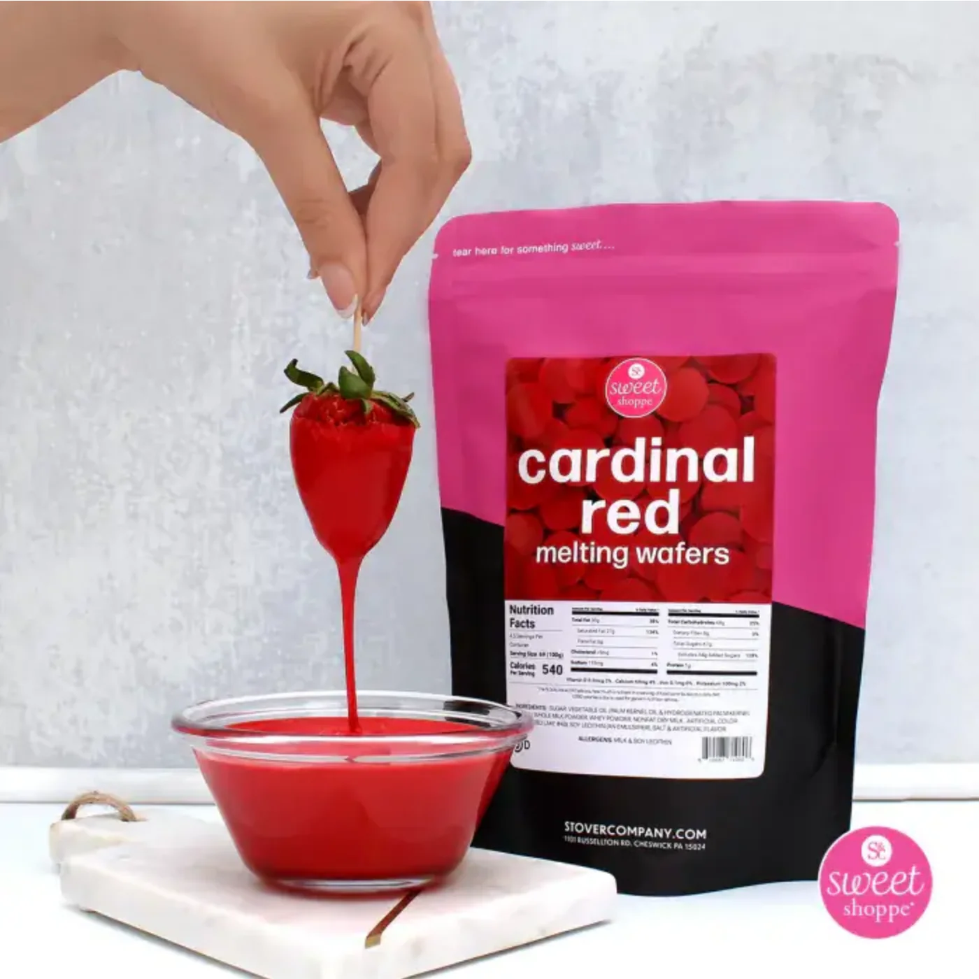 Sweet Shoppe Cardinal Red Melting Wafers 12 oz - Image 3