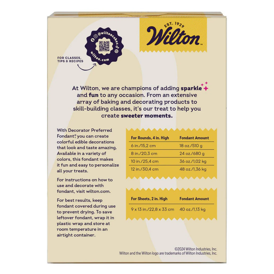 Wilton Decorator Preferred White Vanilla-Flavored Fondant, 24oz - Image 2